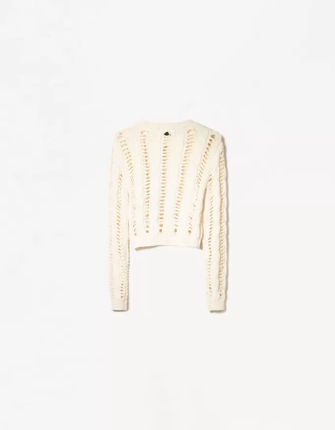Cable-knit sweater