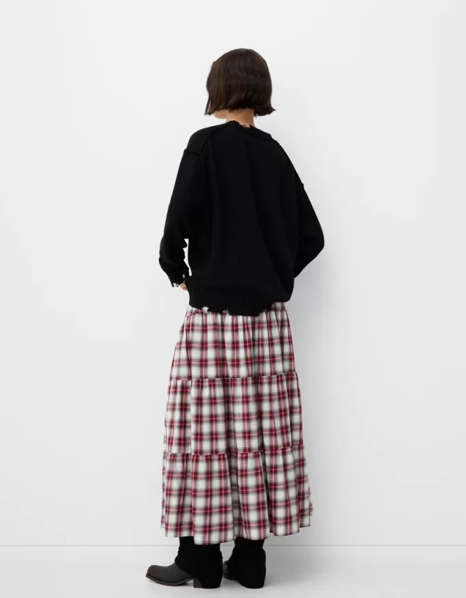 Check midi skirt Check midi skirt
