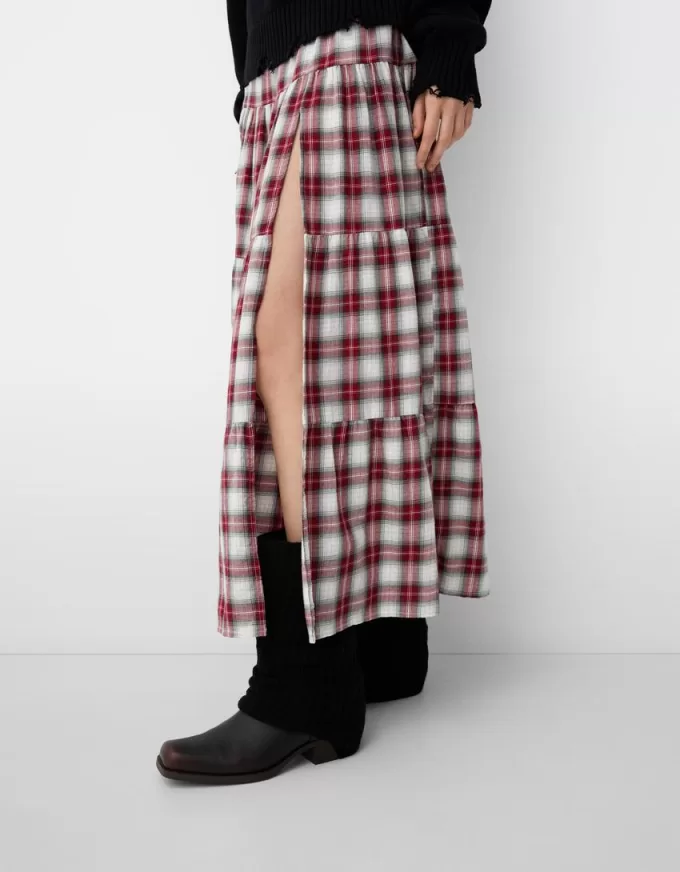 Check midi skirt Check midi skirt
