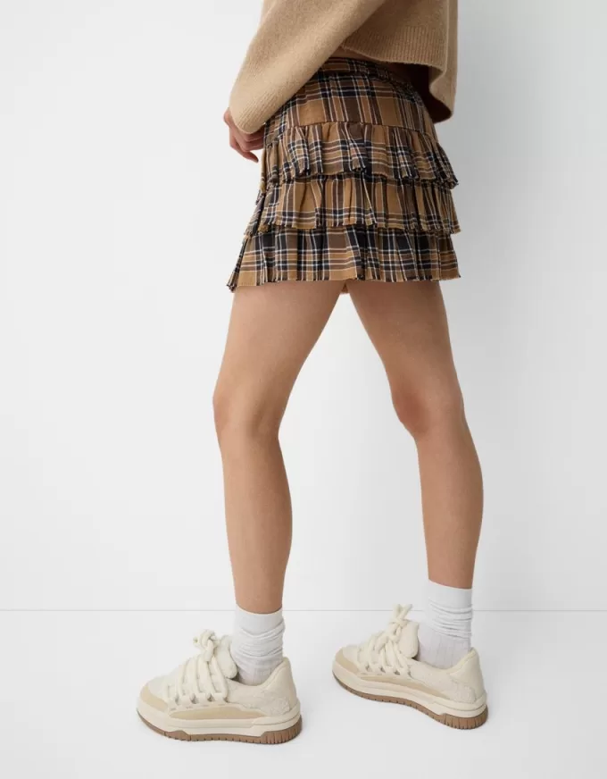 Checked mini skirt Checked mini skirt