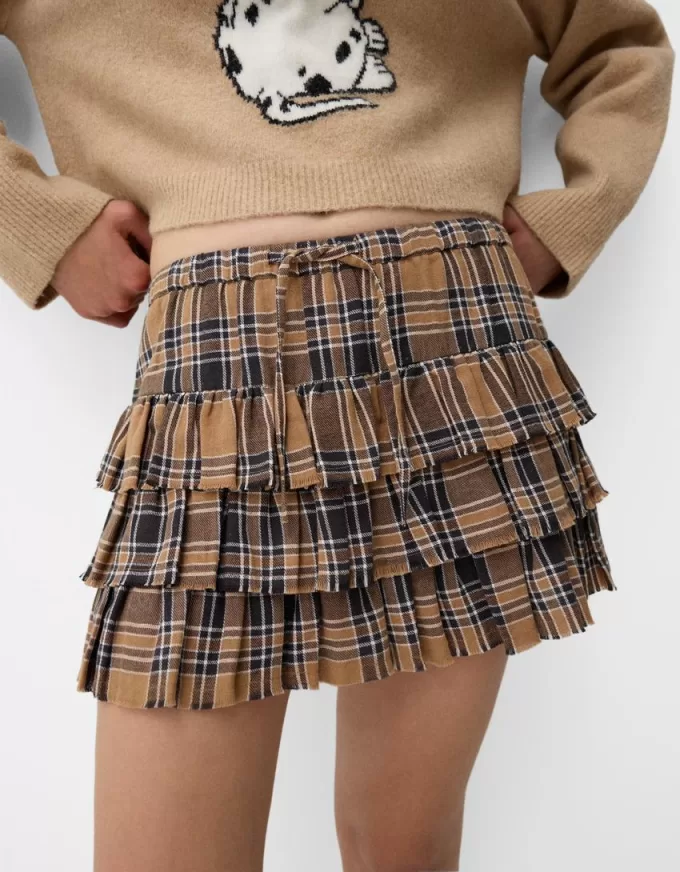 Checked mini skirt Checked mini skirt