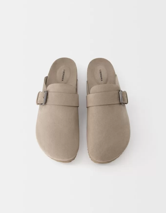 Clogs with buckle detail Clogs with buckle detail