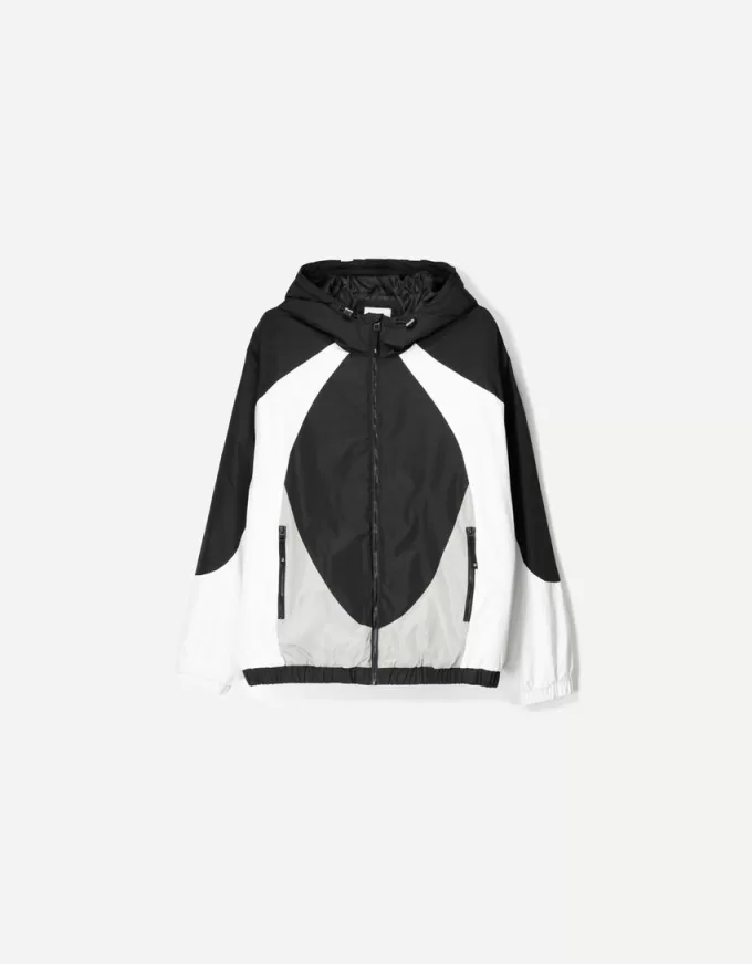 Color block quilted jacket