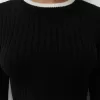Contrast ribbed sweater