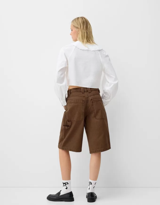 Cotton carpenter Bermuda shorts Cotton carpenter Bermuda shorts