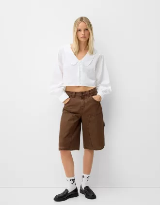 Cotton carpenter Bermuda shorts