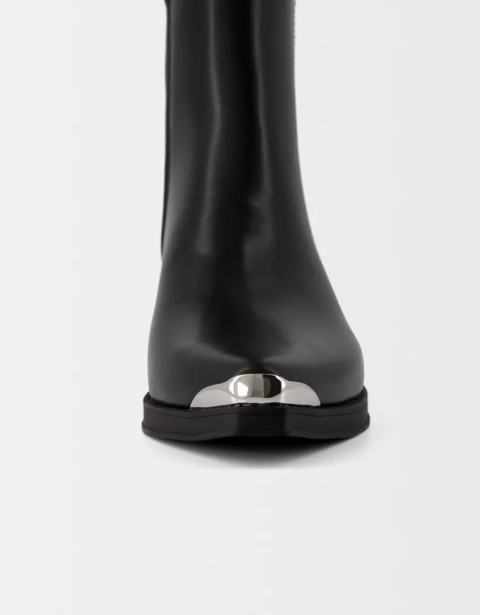 Cowboy ankle boots with metallic toe Cowboy ankle boots with metallic toe