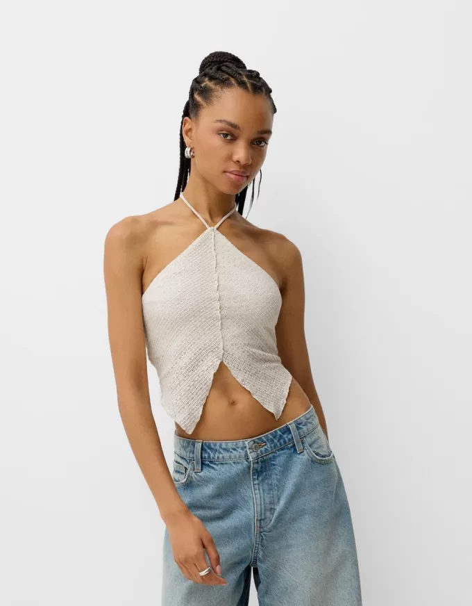 Crochet racer top