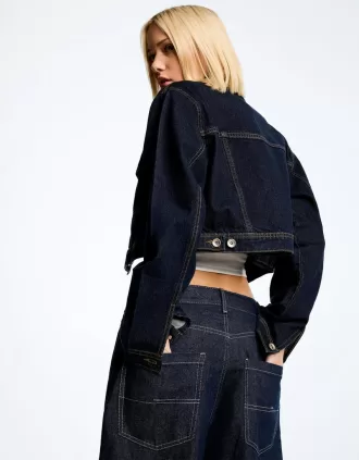 Cropped denim jacket