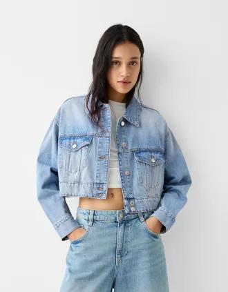 Cropped denim jacket
