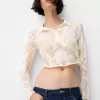 Cropped jacquard shirt Cropped jacquard shirt