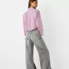 Cropped poplin shirt with pocket Cropped poplin shirt with pocket