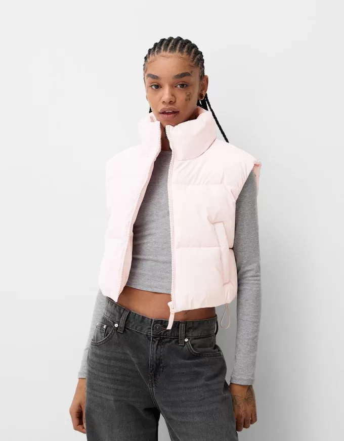 Cropped puffer vest Cropped puffer vest