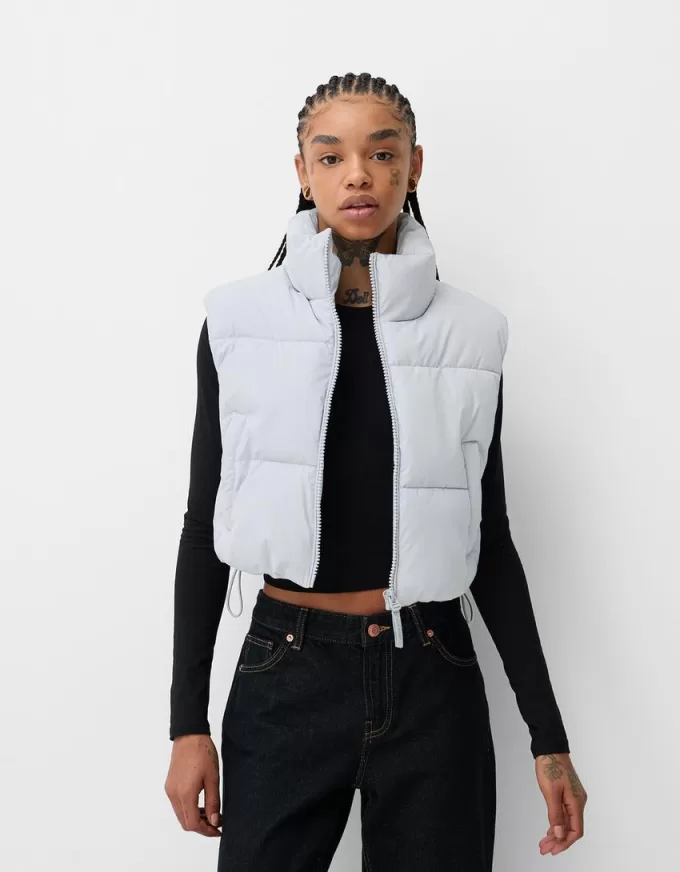 Cropped puffer vest Cropped puffer vest