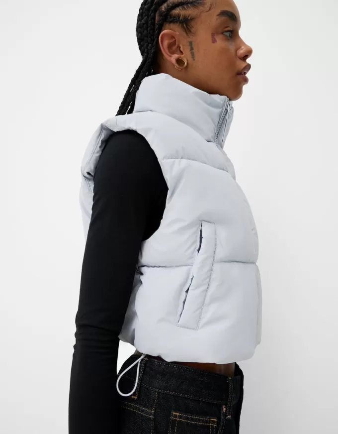 Cropped puffer vest Cropped puffer vest