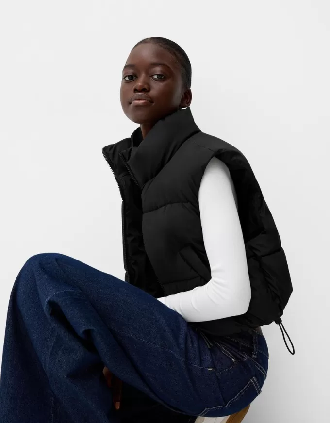 Cropped puffer vest Cropped puffer vest