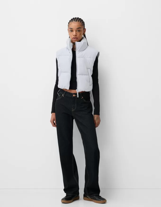 Cropped puffer vest Cropped puffer vest