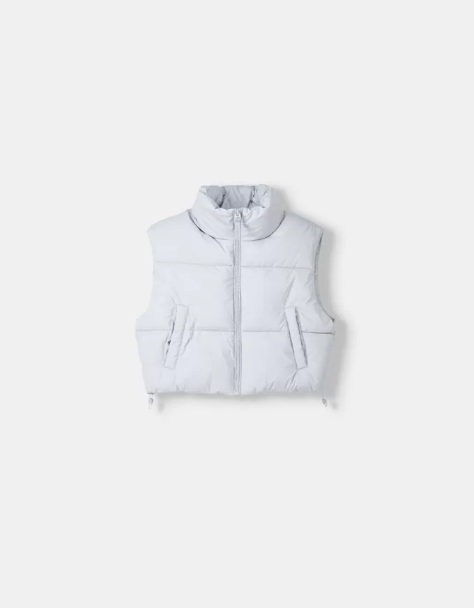 Cropped puffer vest Cropped puffer vest