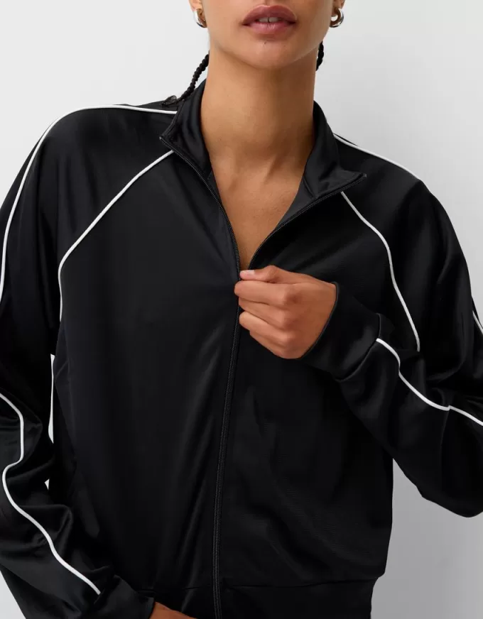 Cropped sweatshirt with zipper Cropped sweatshirt with zipper