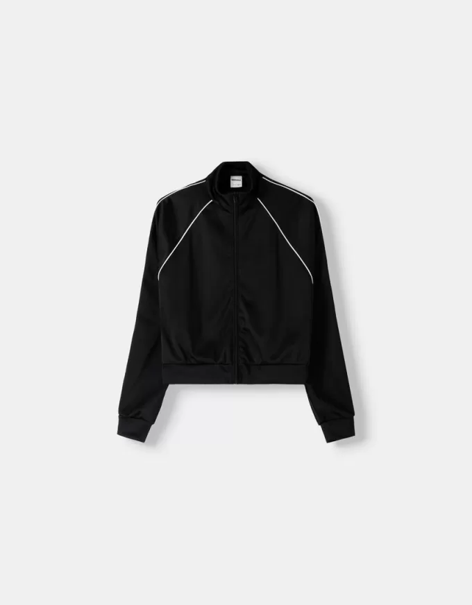 Cropped sweatshirt with zipper Cropped sweatshirt with zipper