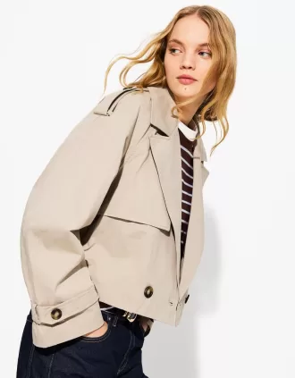 Cropped trench coat