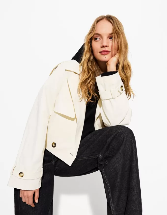 Cropped trench coat Cropped trench coat