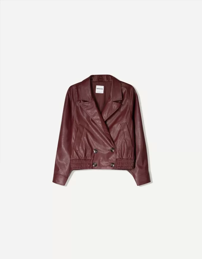 Crossover leather effect jacket Crossover leather effect jacket