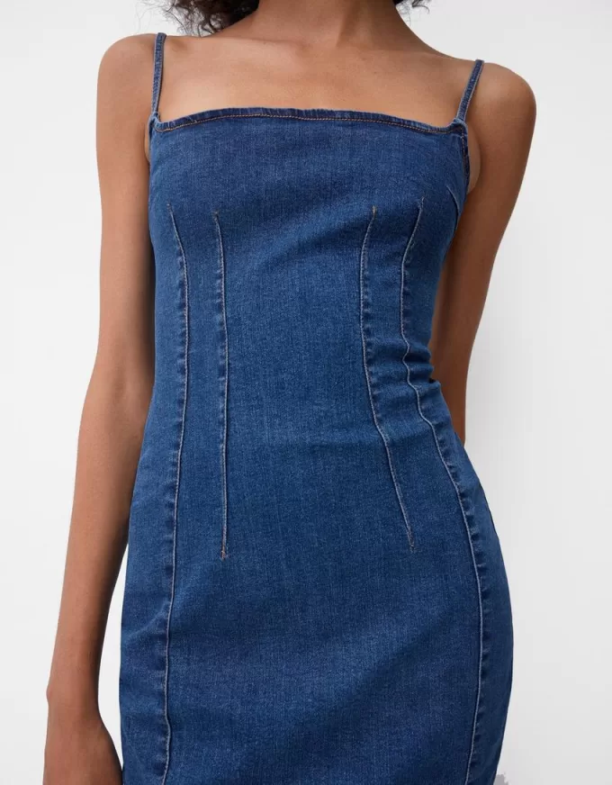 Denim mini dress