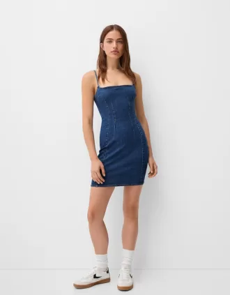Denim mini dress