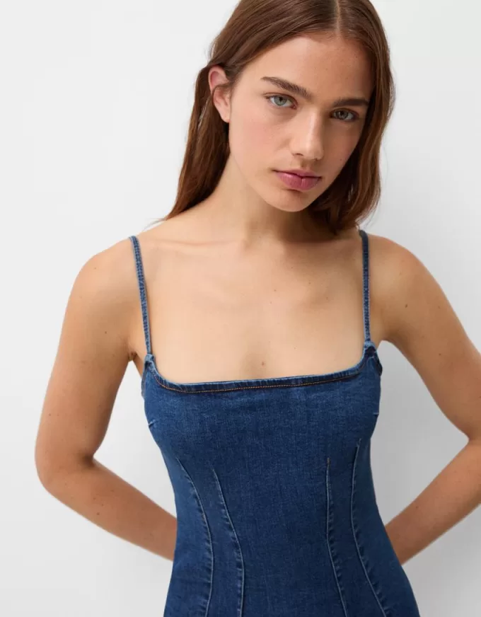 Denim mini dress