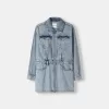 Denim mini dress with zipper Denim mini dress with zipper