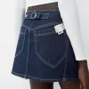 Denim mini skirt