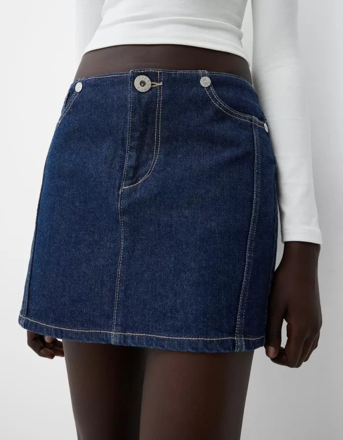Denim mini skirt
