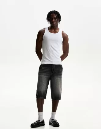 Denim skater Bermuda shorts
