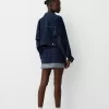Denim turn-up mini skirt Denim turn-up mini skirt