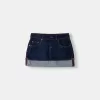 Denim turn-up mini skirt Denim turn-up mini skirt