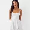 Die-cut flared mini dress Die-cut flared mini dress