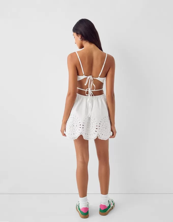 Die-cut flared mini dress Die-cut flared mini dress