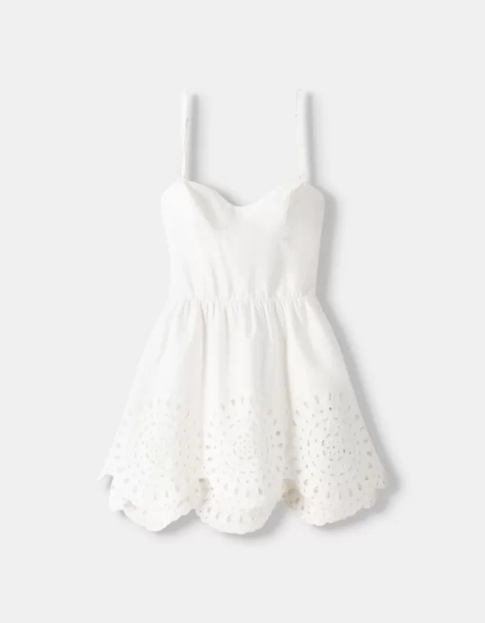 Die-cut flared mini dress Die-cut flared mini dress