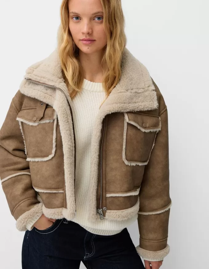 Double-sided faux leather jacket Double-sided faux leather jacket