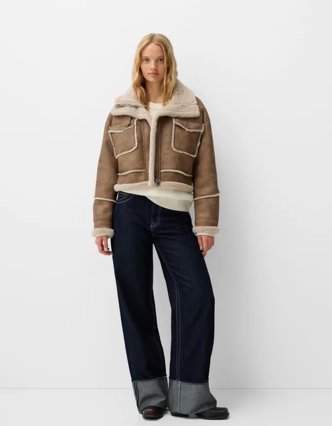 Double-sided faux leather jacket Double-sided faux leather jacket