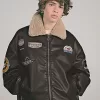 Double-sided jacket with patches Double-sided jacket with patches