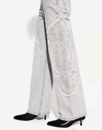 Embroidered baggy jeans