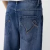 Embroidered baggy jeans Embroidered baggy jeans