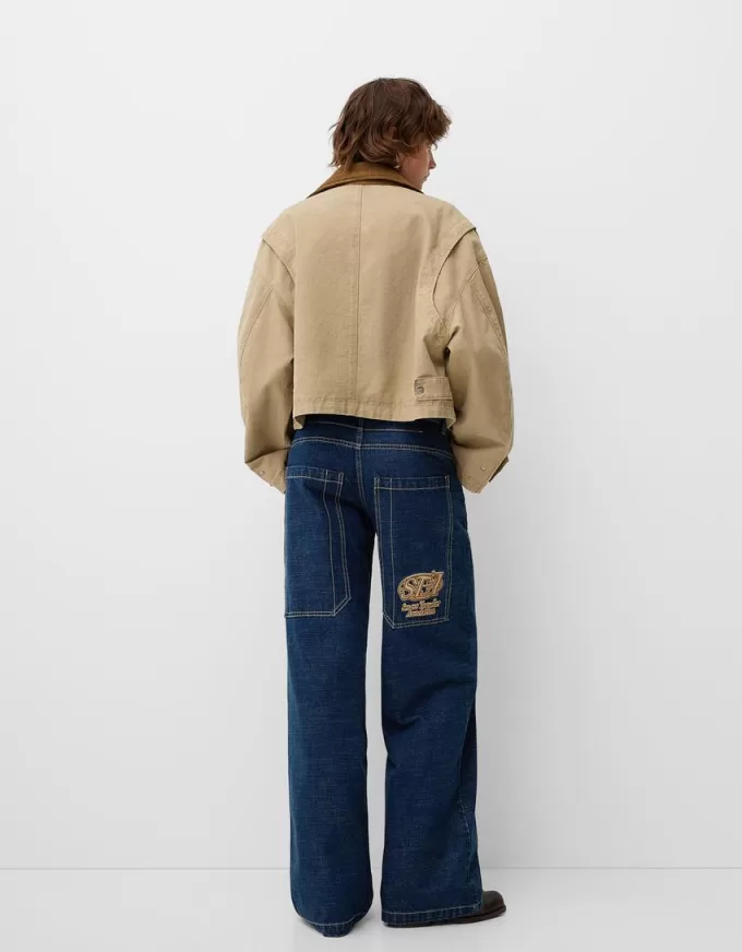 Embroidered boyfriend jeans