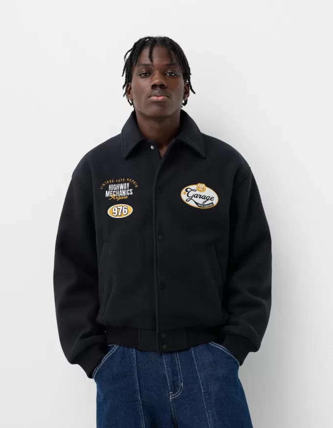 Embroidered felt texture jacket Embroidered felt texture jacket