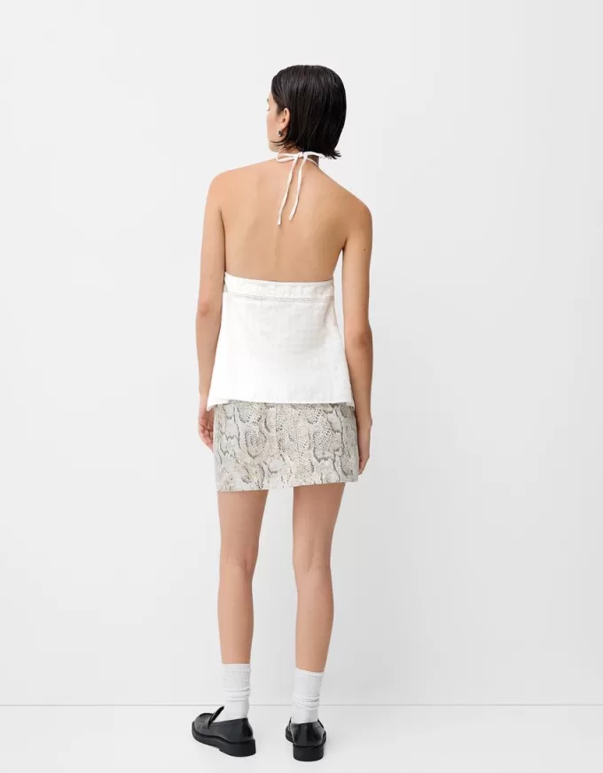 Embroidered halter top Embroidered halter top