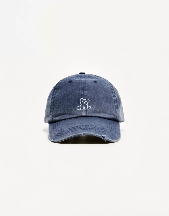 Embroidered ripped cap Embroidered ripped cap