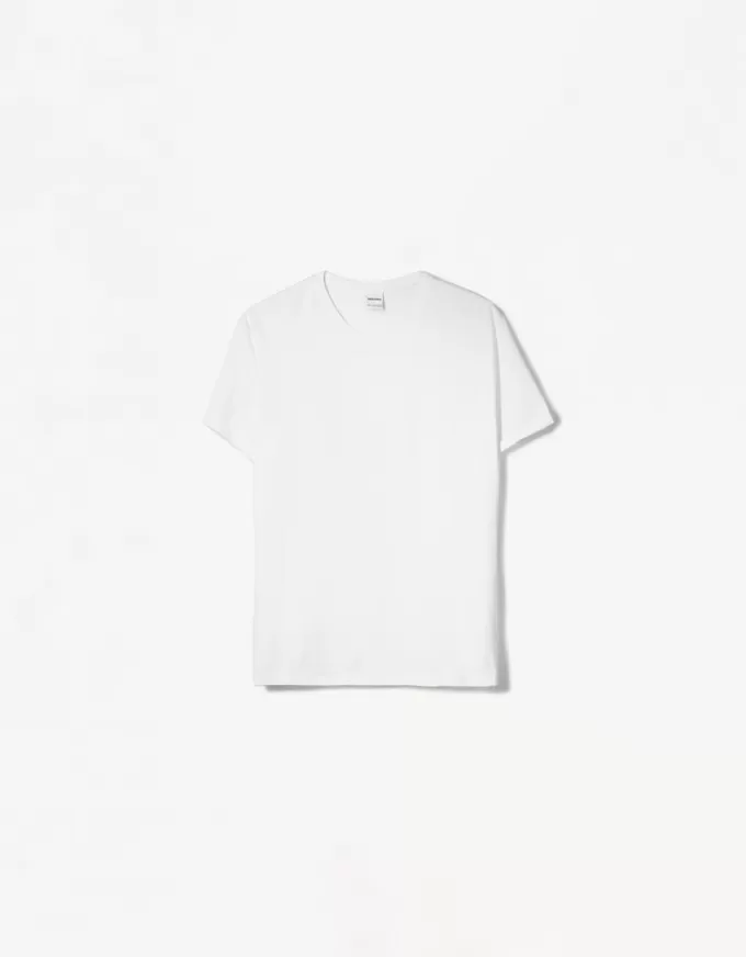 Embroidered short sleeve roll-up T-shirt Embroidered short sleeve roll-up T-shirt