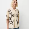 Embroidered short sleeve shirt